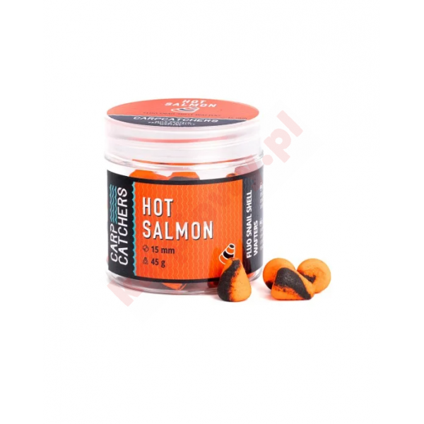 KULKI FLUO SNAIL SHELL WAFTERS HOT SALMON 15mm