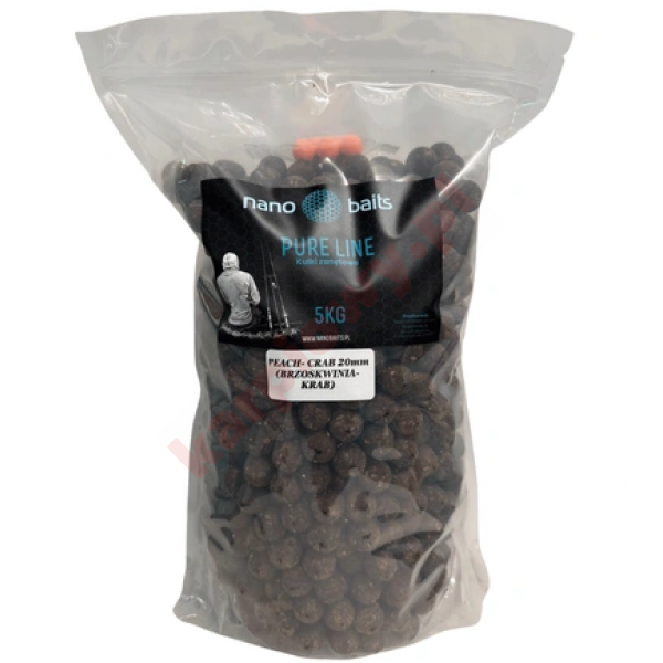 Kulki zanętowe - Pure Line - Peach Crab 25mm- 5kg + 5szt. pop-up GRATIS