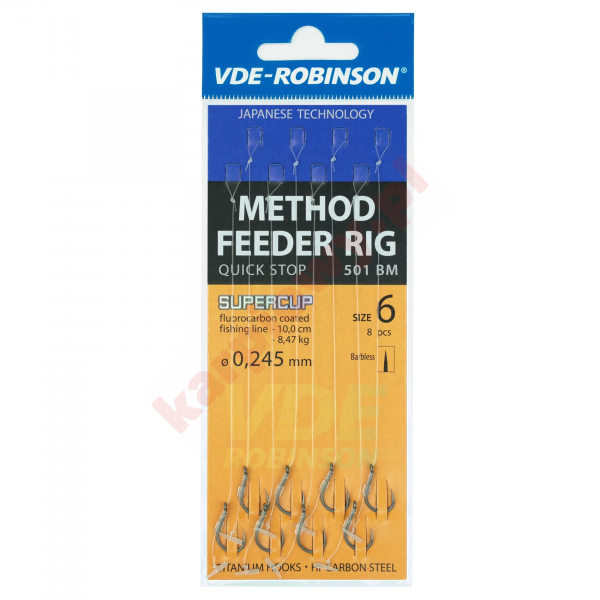Przypony na żyłce VDE-R z quick-stopem MF 501bm roz. 8 sr. 0,233mm