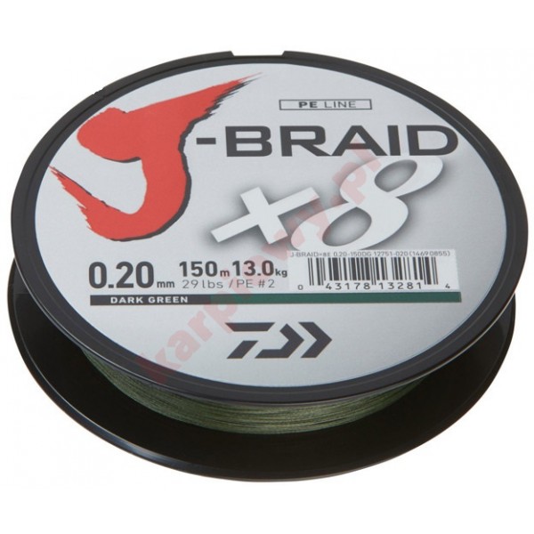 Plecionka J-Braid X8 0,06mm-150m Green