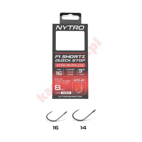 Przypon Gotowy F1 Shortz Q-Stop  3'' 7,5 cm - 14/0,13mm