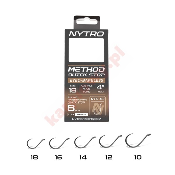 Przypon Gotowy Method Q-Stop 4'' 10cm 10/0,23mm Barbless