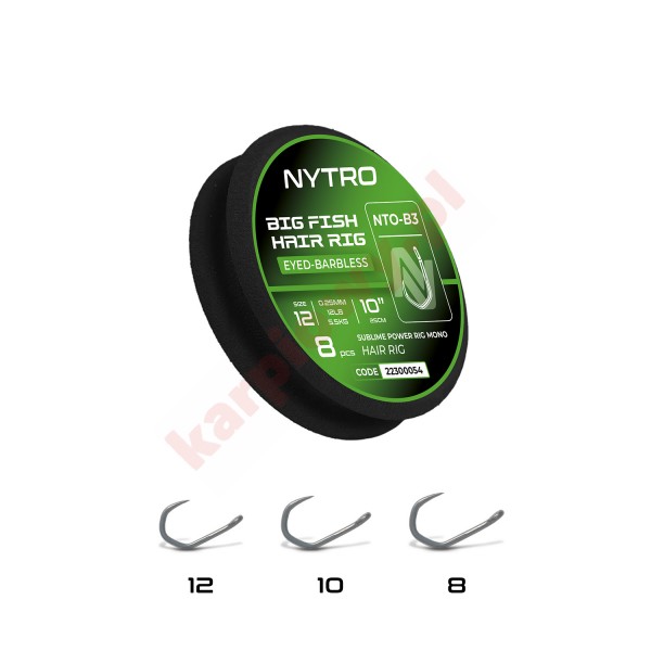 Przypon Gotowy Big Fish Hair Rig  10''25cm 10/0,28 Barbless