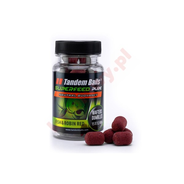 Wafters Dumbells 15/12mm Fish & Robin Red 30g