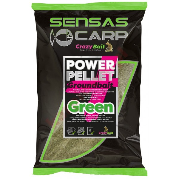 Zanęta UK Power Pellet Plus Green 2 Kg