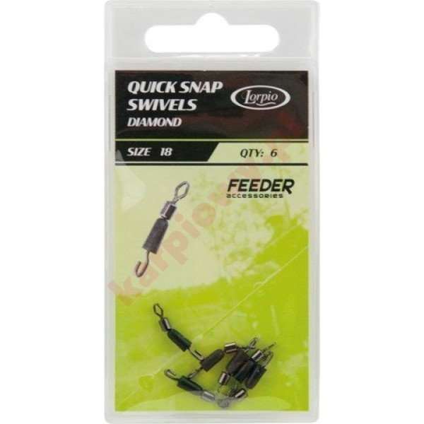 Łącznik przyponu Quick Snap Swivel Diamond nr.18 6szt