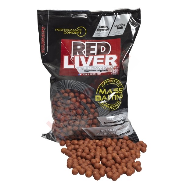 Kulki Mass Baiting PC Red Liver 20mm 3kg