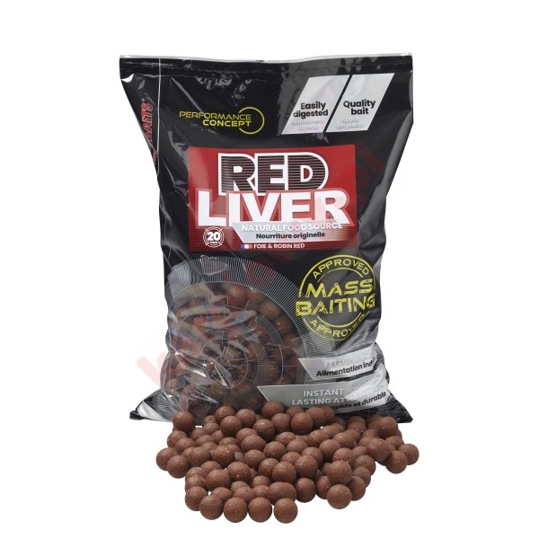 Kulki Mass Baiting PC Red Liver 20mm 3kg
