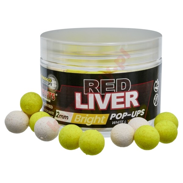 Kulki Pop Up PC Red Liver 12mm 50g Fluo
