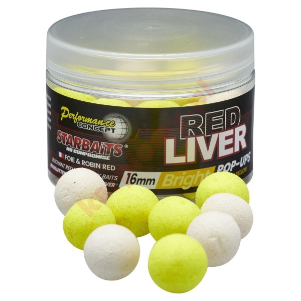 Kulki Pop Up PC Red Liver 16mm 50g Fluo