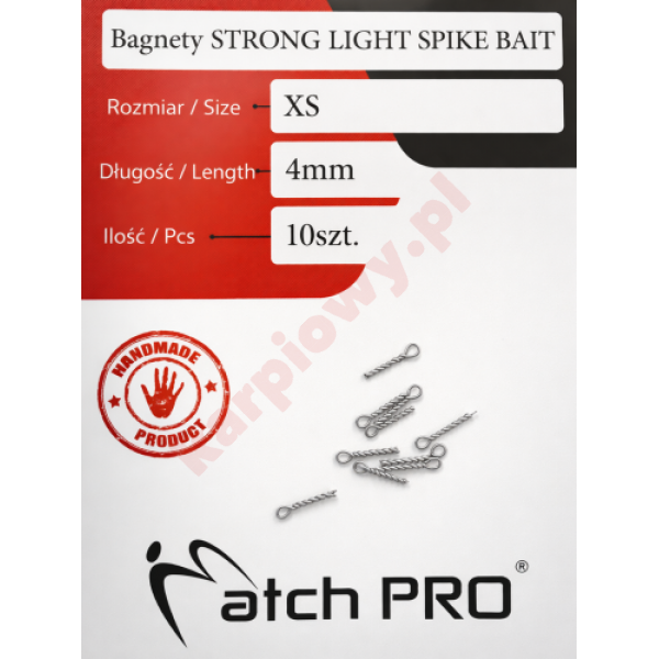 Bagnety LIGHT STRONG SPIKE BAIT Matchpro 4mm/10szt