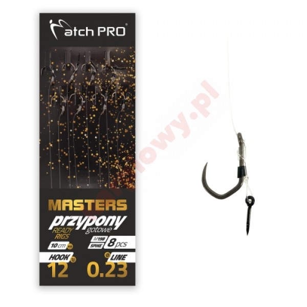  Przypony METHOD FEEDER MASTERS SPIKE M19B Barbless 8szt  nr14/0,20mm