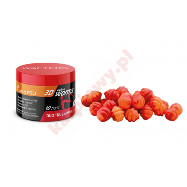 3D WORMS WAFTERS DUO STRAWBERRY 10mm 20g