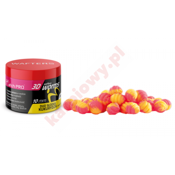 3D WORMS WAFTERS DUO Sweetcorn 10mm