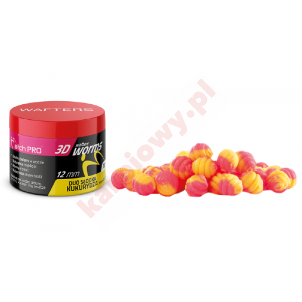 3D WORMS WAFTERS DUO Sweetcorn 12mm