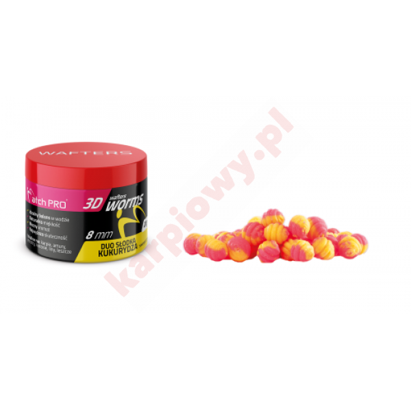 3D WORMS WAFTERS DUO Sweetcorn  8mm