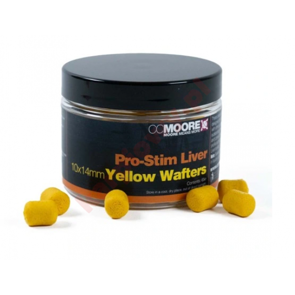 Pro-Stim Liver Yellow Dumbell Wafters 10x14mm