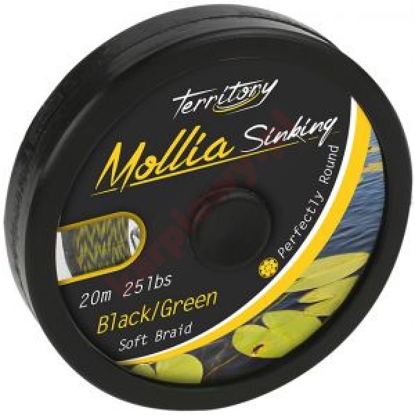 Plecionka przyponowa MOLLIA HOOKLINK czarno-brązowa 25lb 20m 