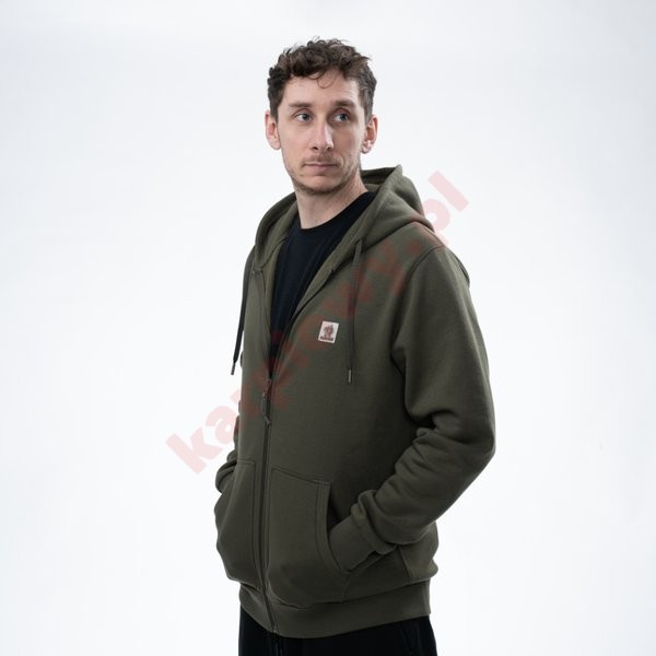 Bluza Make It Happen Badge Zipped Hoodie Green roz. L