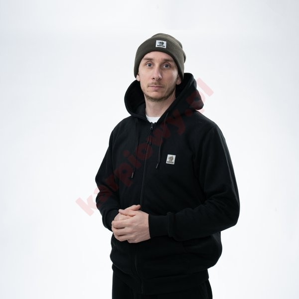 Bluza Make It Happen Badge Zipped Hoodie Black roz. L