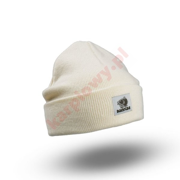 Make it Happen Badge Beanie Hat Ecru