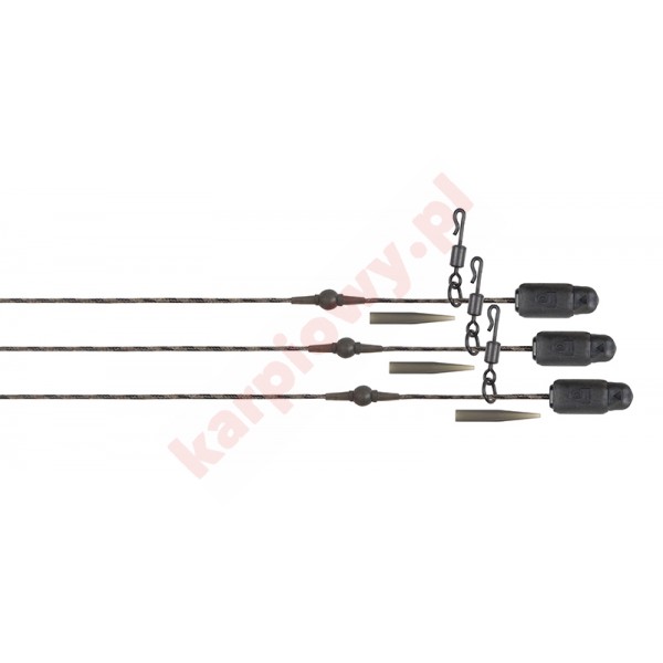  Edges Naturals Heli-Clip Rigs 50lb Copper Core 3pcs