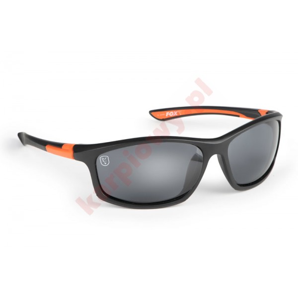 Okulary - sunglasses collection black & orange / grey lens 