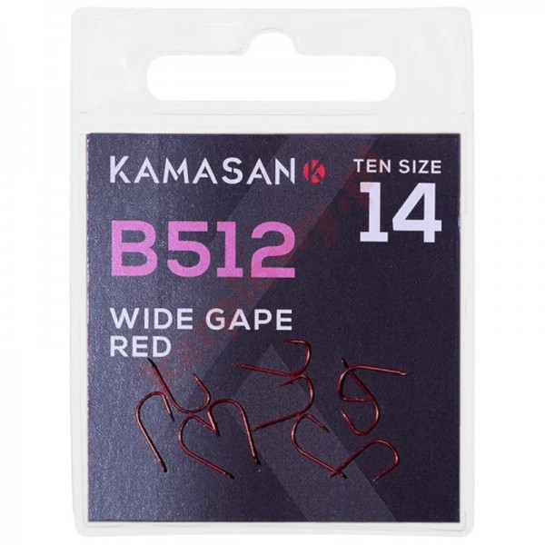 Haczyki  B512 Spade Red Barbed - 16