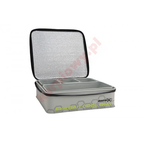 Pudełko - EVA bait cool tray light grey inc. 4 tubs Pudełko - EVA bait cool tray light grey inc. 4 tubs