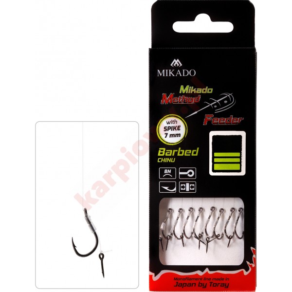 PRZYPON MF - Z IGŁĄ - hak z zadziorem nr 4 / żyłka: 0.28mm/10cm - op.8szt.