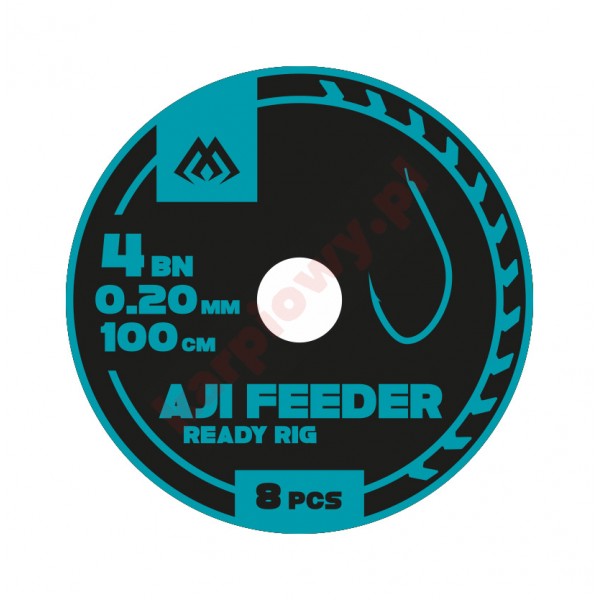  PRZYPONY WIĄZANE - AJI FEEDER nr 8 BN / żyłka: 0.16mm/100cm - op.8szt