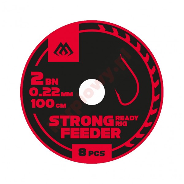 PRZYPONY WIĄZANE - STRONG FEEDER nr 6 BN / żyłka: 0.18mm/100cm - op.10szt