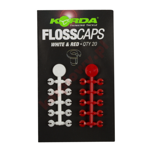 Kapturki do Bait Floss'a - Floss Caps White/Red