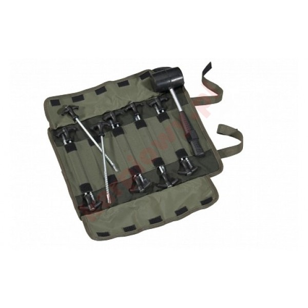 Szpilki do namiotu + młotek - peg set + hammer