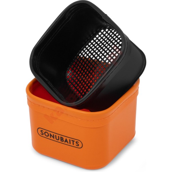 Pudełko z sitkiem Sonubaits EVA Bait Tub & Strainer Set - 1.0L
