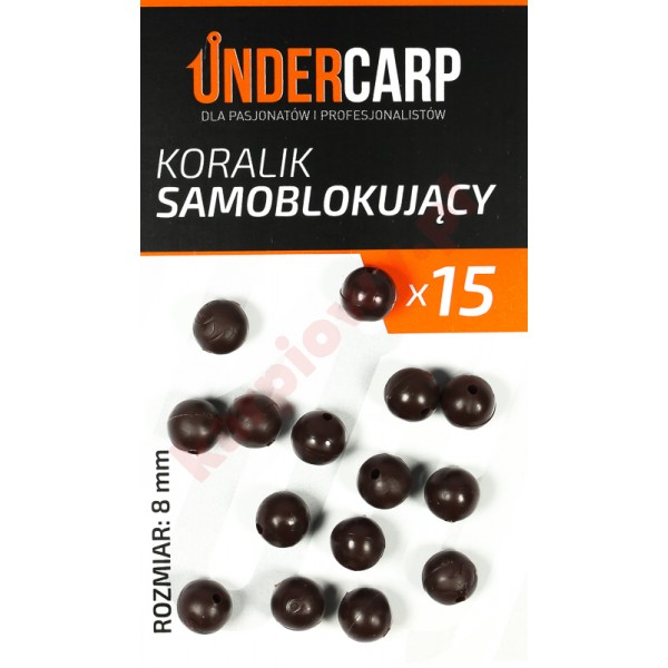 Koralik samoblokujący 8mm brązowy