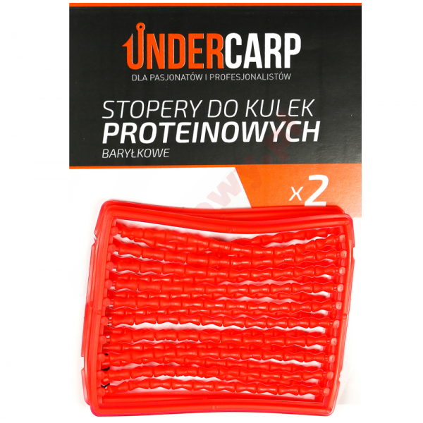 Stopery do kulek proteinowych baryłkowe – czerwone