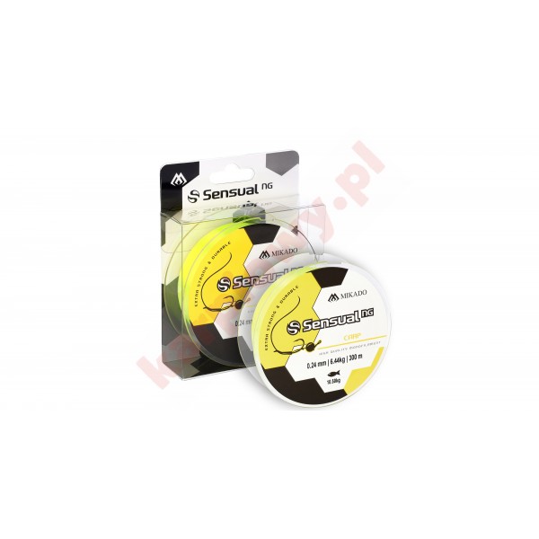 ŻYŁKA - SENSUAL N.G. CARP 0.38mm/25kg/300m - ŻÓŁTA - op.1szp.