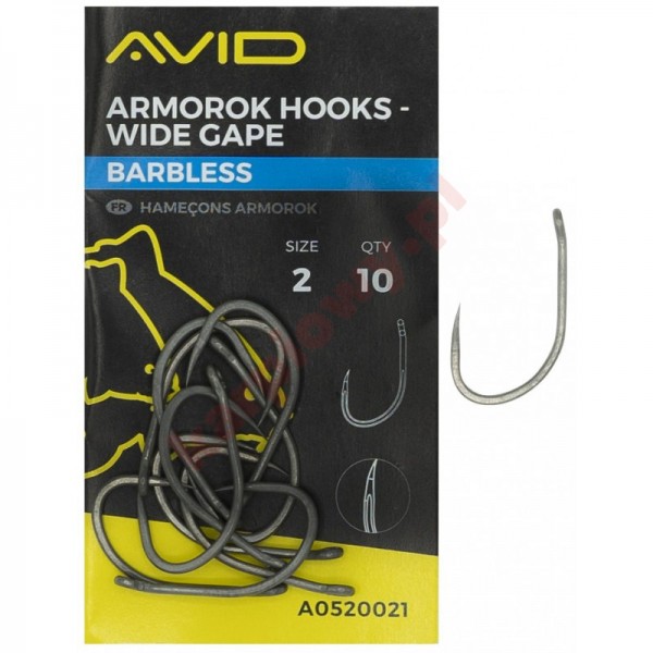 Haczyki Armorok Hooks - WIDE GAPE / BARBLESS roz. 6
