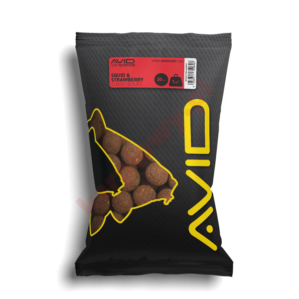 Kulki Squid & Strawberry Boilies 20mm 1 kg
