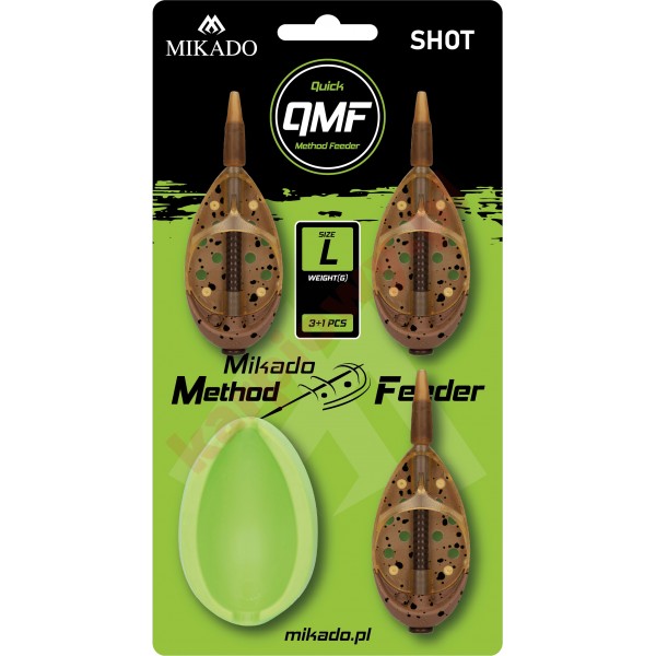KOSZYCZEK - METHOD FEEDER SHOT Q.M.F. SET L - 20+30+40+ FOREMKA - op.1kpl.