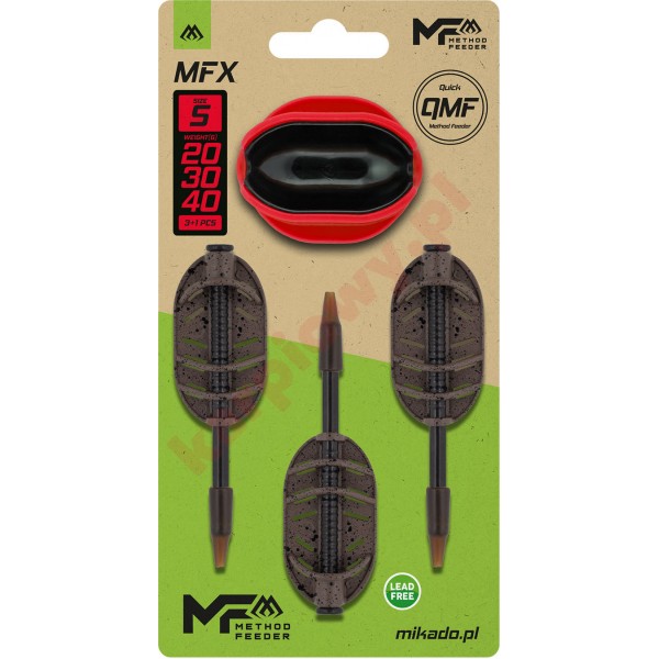KOSZYCZEK - METHOD FEEDER MFX - Q.M.F. rozm.S - KOMPLET - 20+30+40g + FOREMKA - op.1kpl.