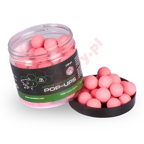 Kulki Monster Shrimp Pop Up 15mm 75g Pink
