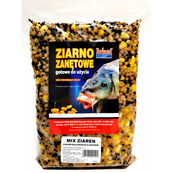 Ziarna zanętowe gotowe do użycia - mix ziaren 1kg