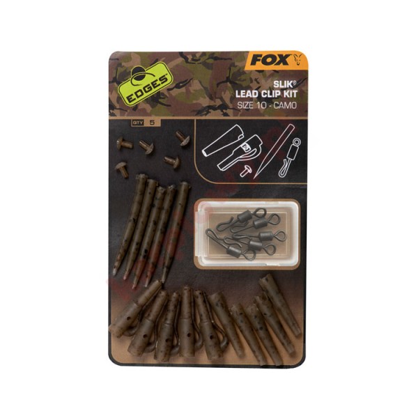Edges camo slik lead clip kit size 10