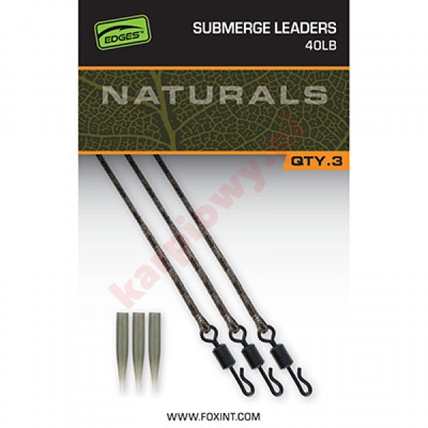 Naturals Submerge Leaders 40lb x 3