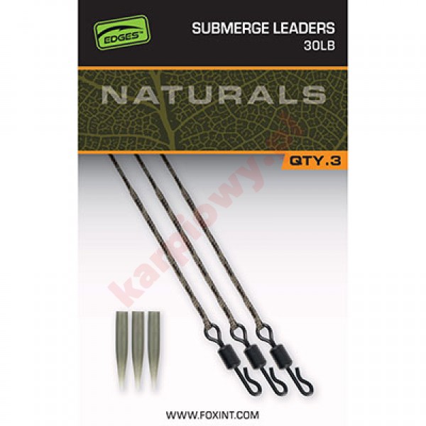 Naturals Submerge Leaders 30lb x 3