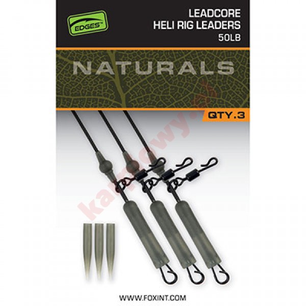 Naturals Leadcore Heli Rig Leaders x 3