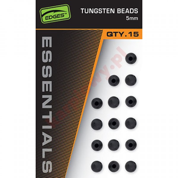 Edges 5mm Tungsten Beads x 15