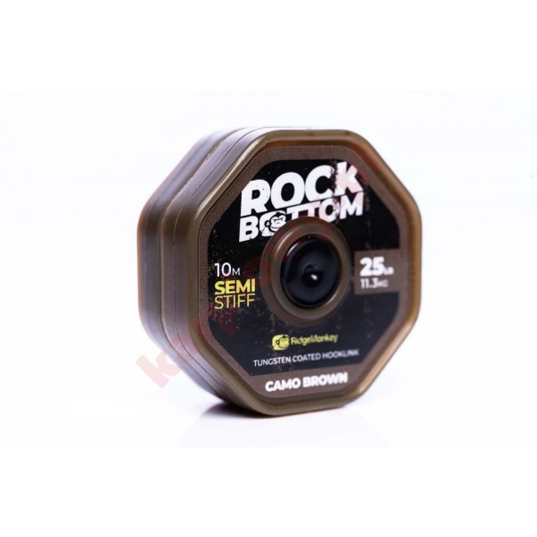 Plecionka Rock Bootom Tungsten Coated Semi Stiff Camo Brown 25LB